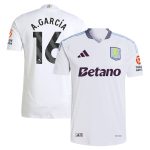 Aston Villa Jerseys - Official aston villa adidas away authentic shirt 2024-25 with a.garcía 16 printing Collection for AVFC Fans