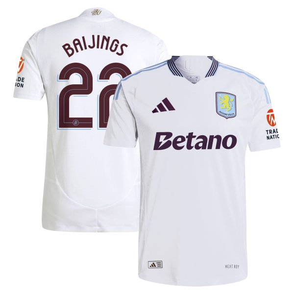 Aston Villa Jerseys - Official aston villa adidas away authentic shirt 2024-25 with baijings 22 cup printing Collection for AVFC Fans