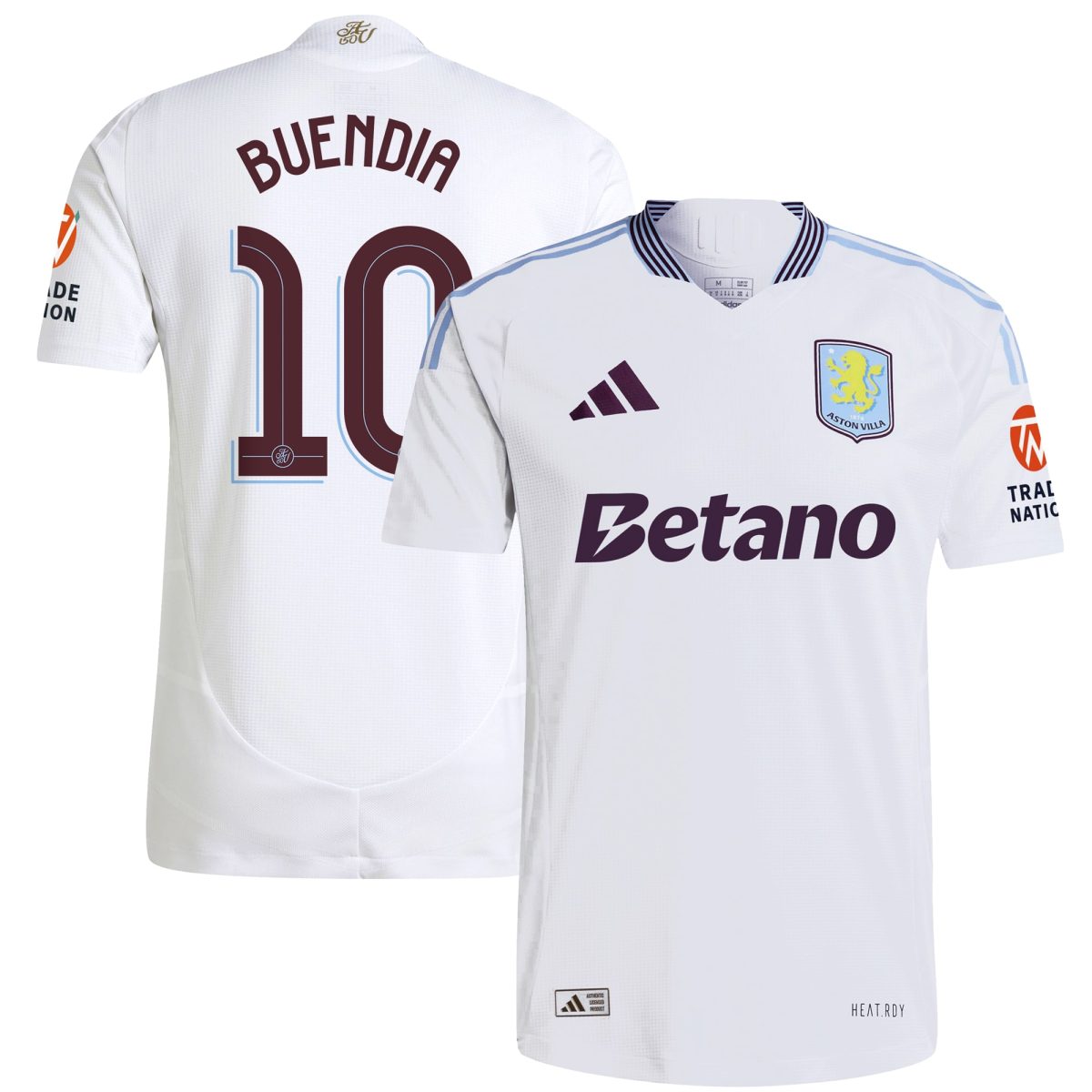 Aston Villa Jerseys - Official aston villa adidas away authentic shirt 2024-25 with buendia 10 cup printing Collection for AVFC Fans