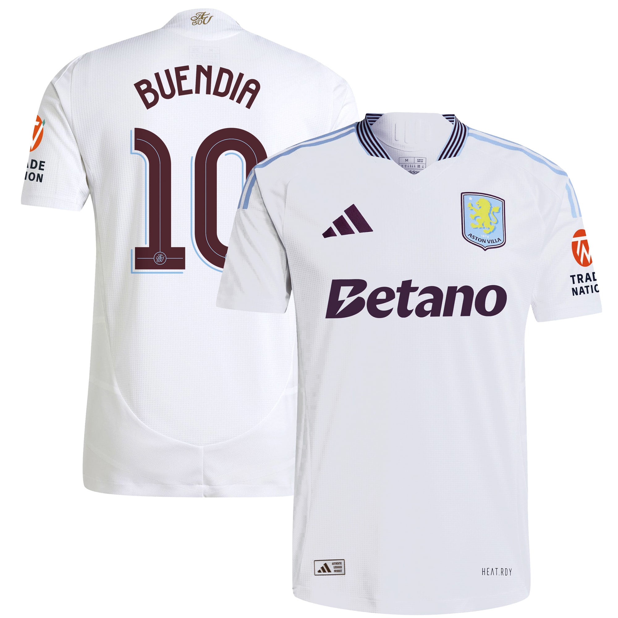 Aston Villa Jerseys - Official aston villa adidas away authentic shirt 2024-25 with buendia 10 cup printing Collection for AVFC Fans