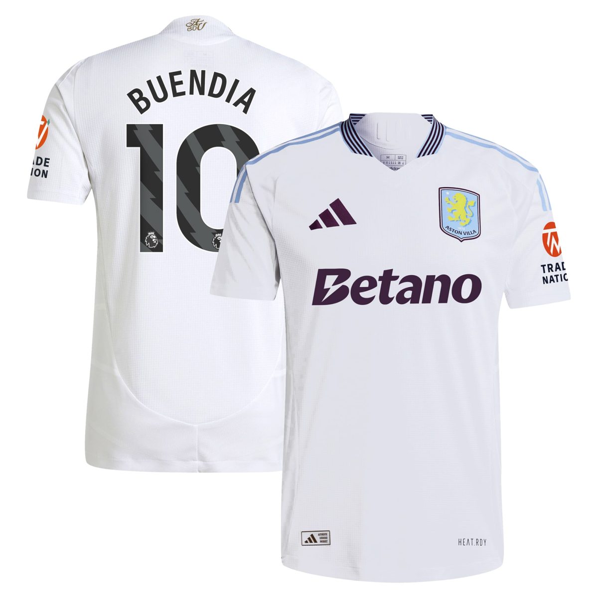 Aston Villa Jerseys - Official aston villa adidas away authentic shirt 2024-25 with buendia 10 printing Collection for AVFC Fans