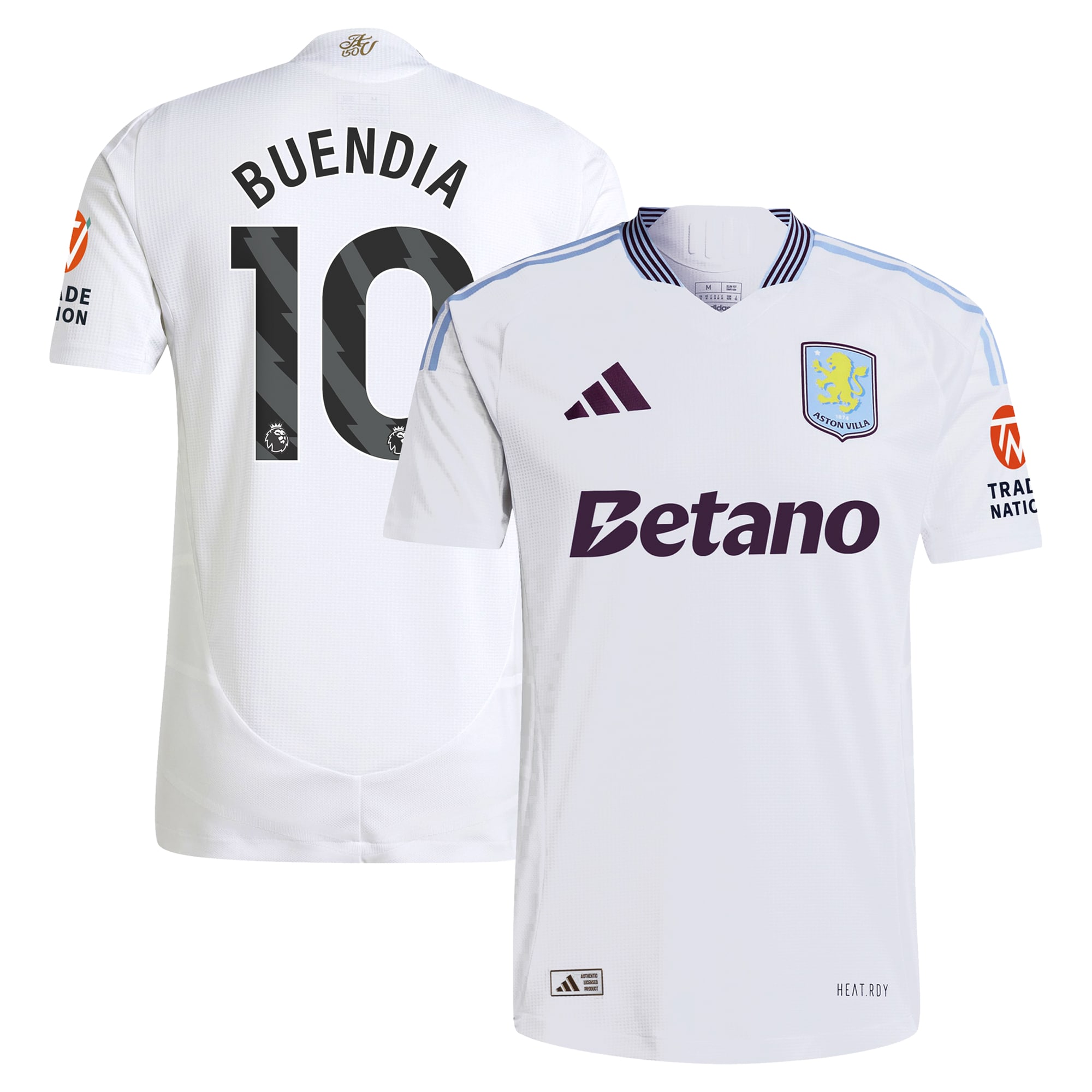 Aston Villa Jerseys - Official aston villa adidas away authentic shirt 2024-25 with buendia 10 printing Collection for AVFC Fans