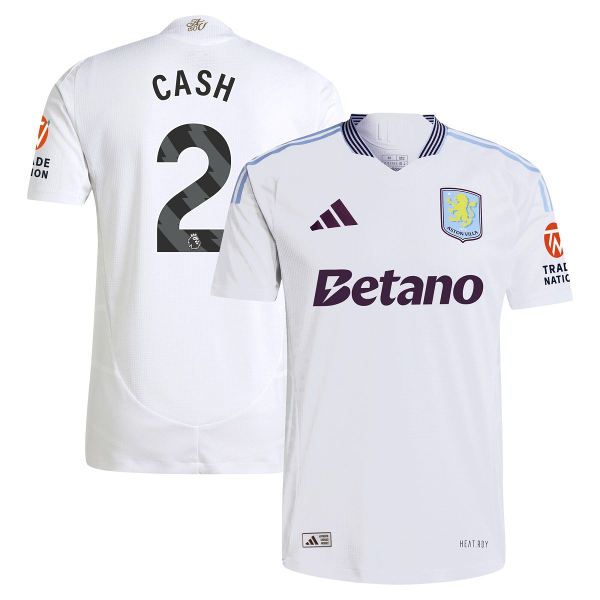 Aston Villa Jerseys - Official aston villa adidas away authentic shirt 2024-25 with cash 2 printing Collection for AVFC Fans