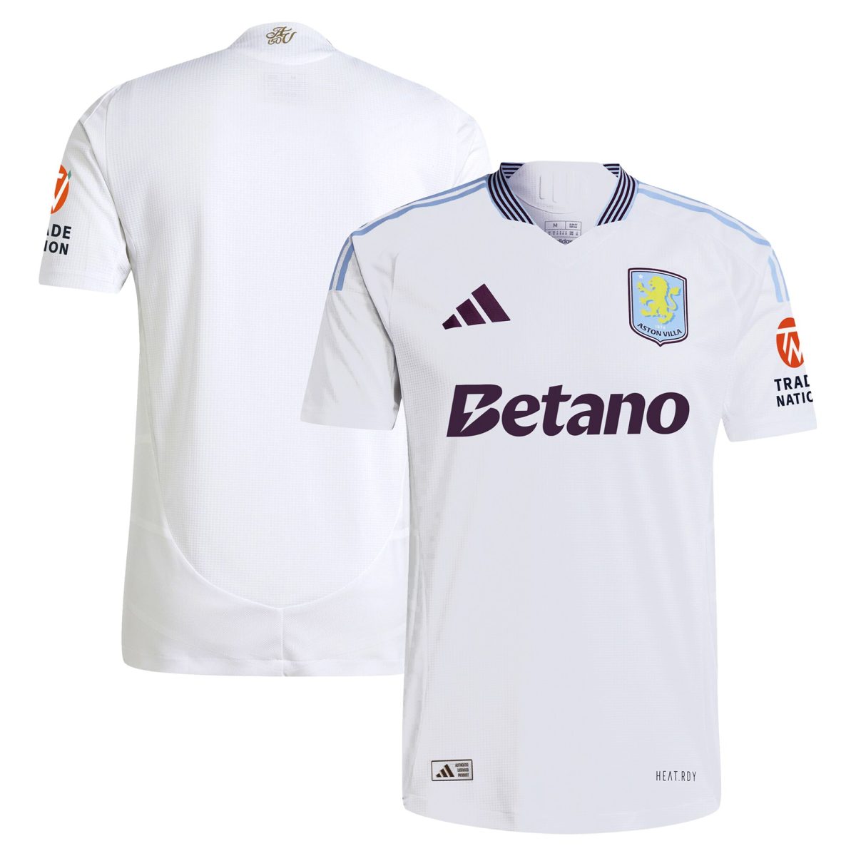 Aston Villa Jerseys - Official aston villa adidas away authentic shirt 2024-25 with custom printing Collection for AVFC Fans