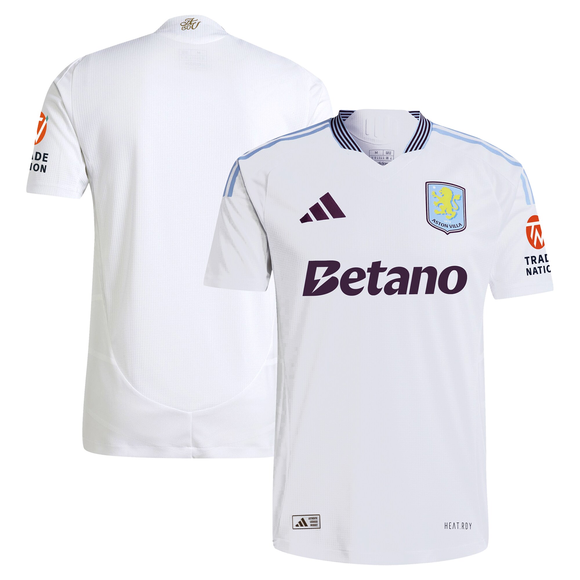 Aston Villa Jerseys - Official aston villa adidas away authentic shirt 2024-25 with custom printing Collection for AVFC Fans