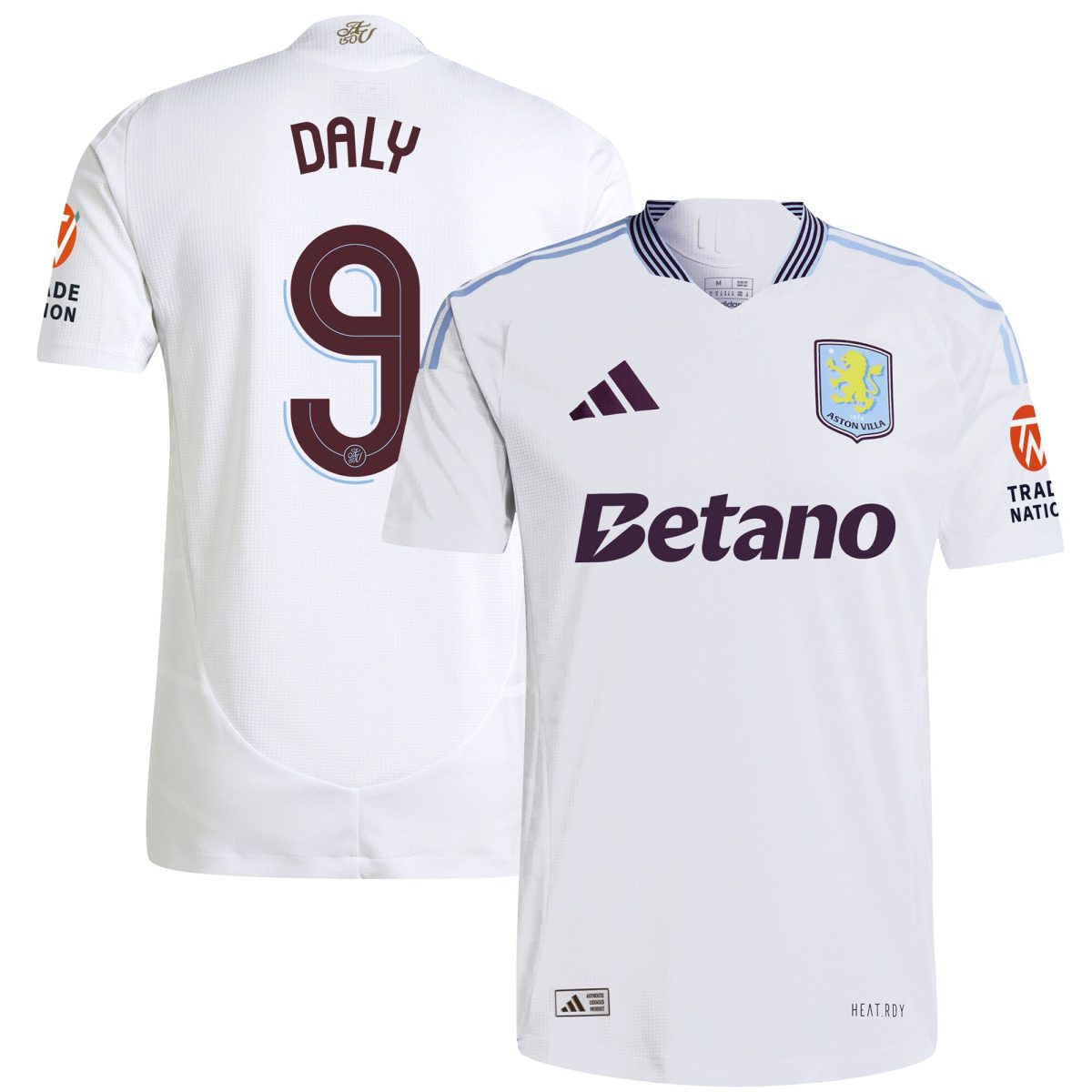 Aston Villa Jerseys - Official aston villa adidas away authentic shirt 2024-25 with daly 9 cup printing Collection for AVFC Fans