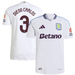 Aston Villa Jerseys - Official aston villa adidas away authentic shirt 2024-25 with diego carlos 3 cup printing Collection for AVFC Fans