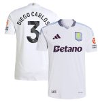 Aston Villa Jerseys - Official aston villa adidas away authentic shirt 2024-25 with diego carlos 3 printing Collection for AVFC Fans
