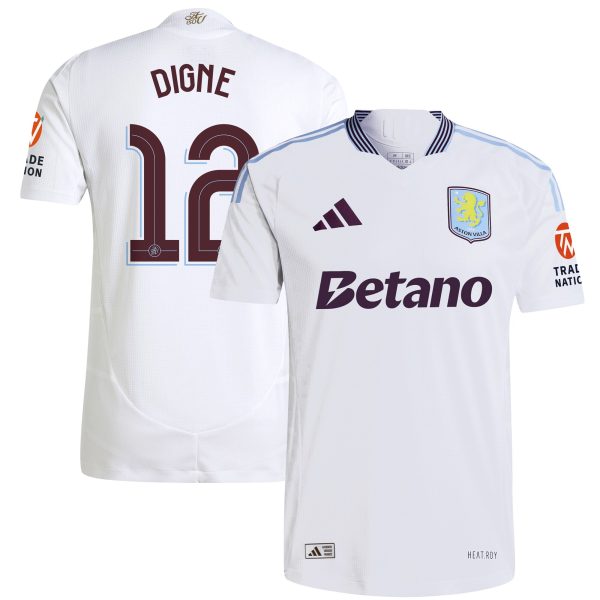 Aston Villa Jerseys - Official aston villa adidas away authentic shirt 2024-25 with digne 12 cup printing Collection for AVFC Fans