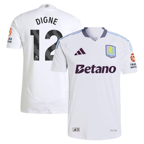 Aston Villa Jerseys - Official aston villa adidas away authentic shirt 2024-25 with digne 12 printing Collection for AVFC Fans