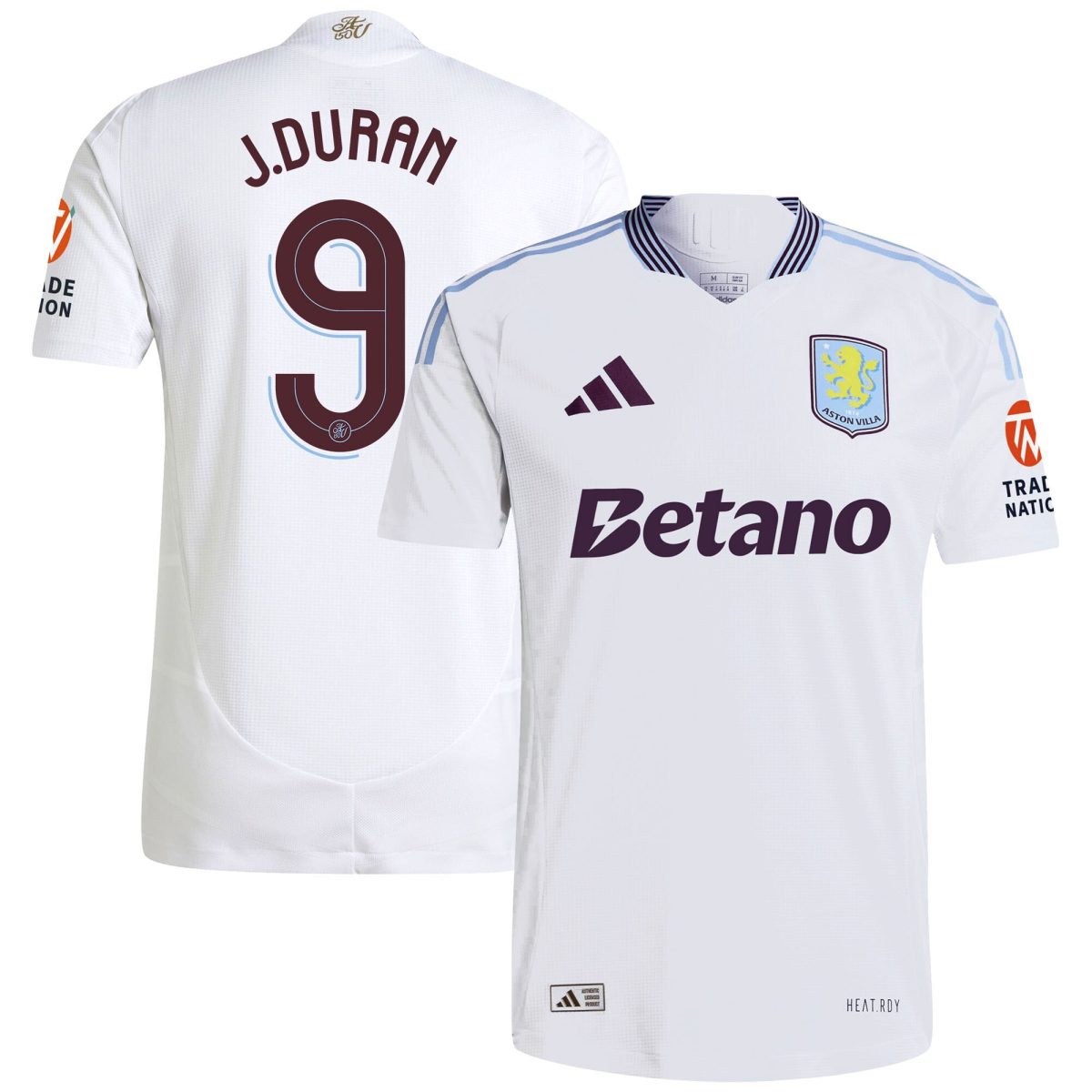 Aston Villa Jerseys - Official aston villa adidas away authentic shirt 2024-25 with duran 9 cup printing Collection for AVFC Fans