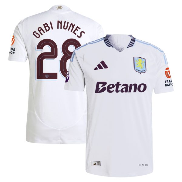 Aston Villa Jerseys - Official aston villa adidas away authentic shirt 2024-25 with gabi nunes 28 cup printing Collection for AVFC Fans