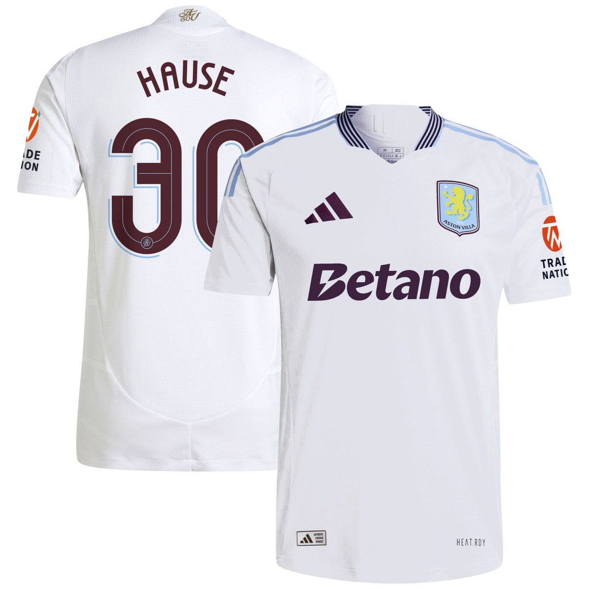 Aston Villa Jerseys - Official aston villa adidas away authentic shirt 2024-25 with hause 30 cup printing Collection for AVFC Fans