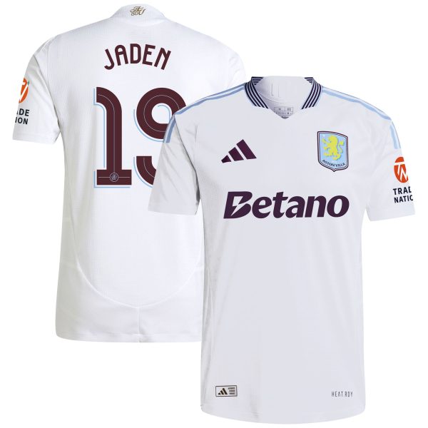 Aston Villa Jerseys - Official aston villa adidas away authentic shirt 2024-25 with jaden 19 cup printing Collection for AVFC Fans