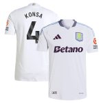 Aston Villa Jerseys - Official aston villa adidas away authentic shirt 2024-25 with konsa 4 printing Collection for AVFC Fans