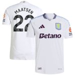 Aston Villa Jerseys - Official aston villa adidas away authentic shirt 2024-25 with maatsen 22 printing Collection for AVFC Fans