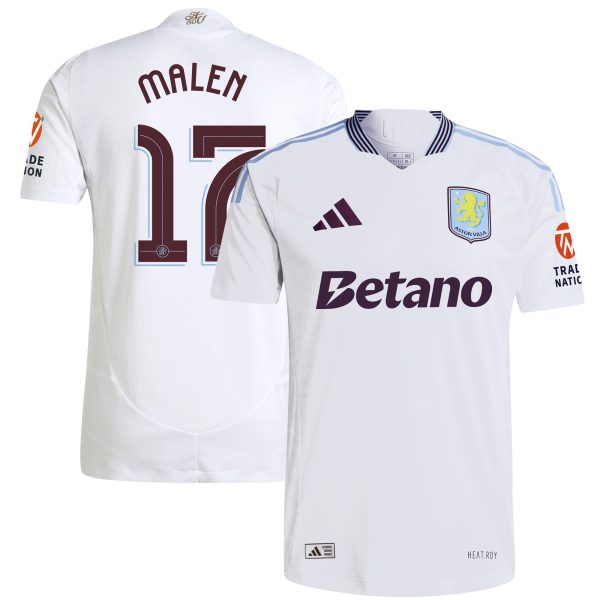 Aston Villa Jerseys - Official aston villa adidas away authentic shirt 2024-25 with malen 17 cup printing Collection for AVFC Fans