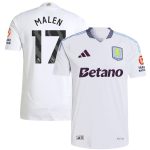Aston Villa Jerseys - Official aston villa adidas away authentic shirt 2024-25 with malen 17 printing Collection for AVFC Fans