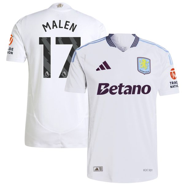 Aston Villa Jerseys - Official aston villa adidas away authentic shirt 2024-25 with malen 17 printing Collection for AVFC Fans