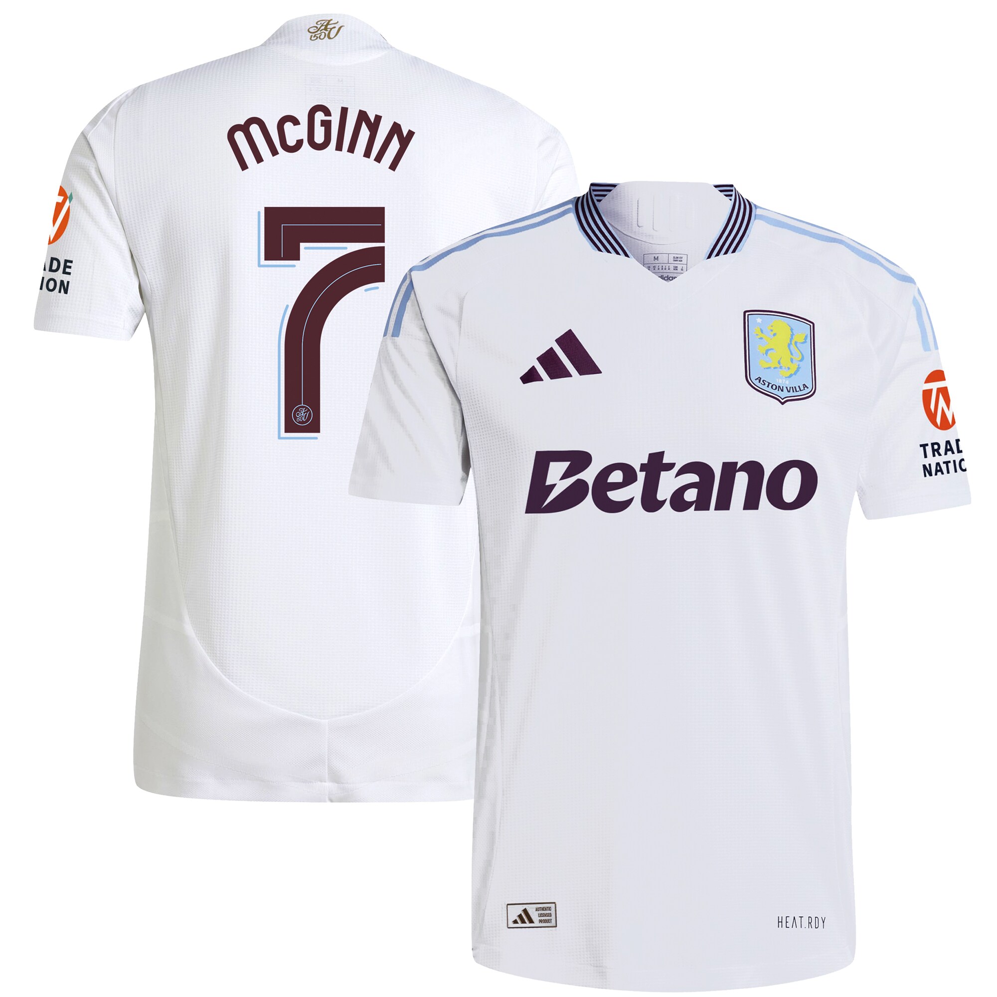 Aston Villa Jerseys - Official aston villa adidas away authentic shirt 2024-25 with mcginn 7 cup printing Collection for AVFC Fans