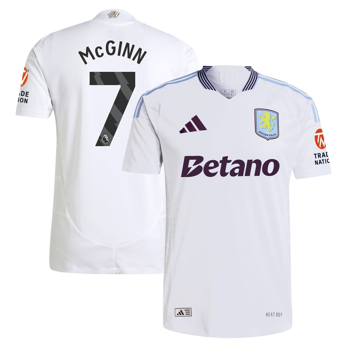 Aston Villa Jerseys - Official aston villa adidas away authentic shirt 2024-25 with mcginn 7 printing Collection for AVFC Fans