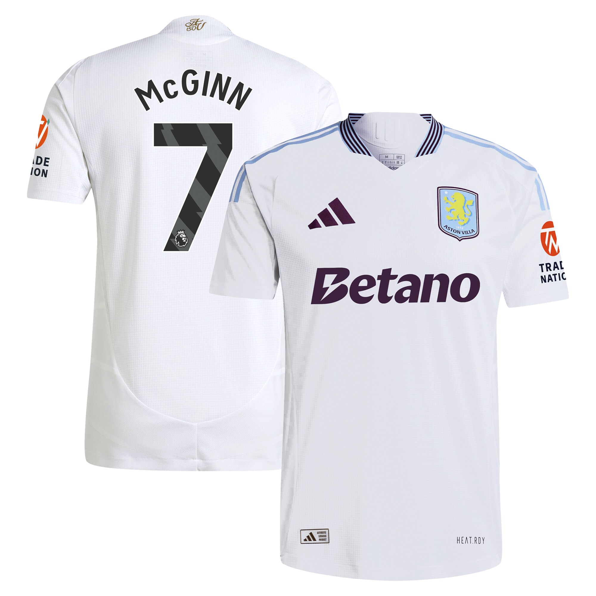 Aston Villa Jerseys - Official aston villa adidas away authentic shirt 2024-25 with mcginn 7 printing Collection for AVFC Fans