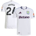 Aston Villa Jerseys - Official aston villa adidas away authentic shirt 2024-25 with onana 24 printing Collection for AVFC Fans