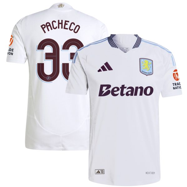 Aston Villa Jerseys - Official aston villa adidas away authentic shirt 2024-25 with pacheco 33 cup printing Collection for AVFC Fans