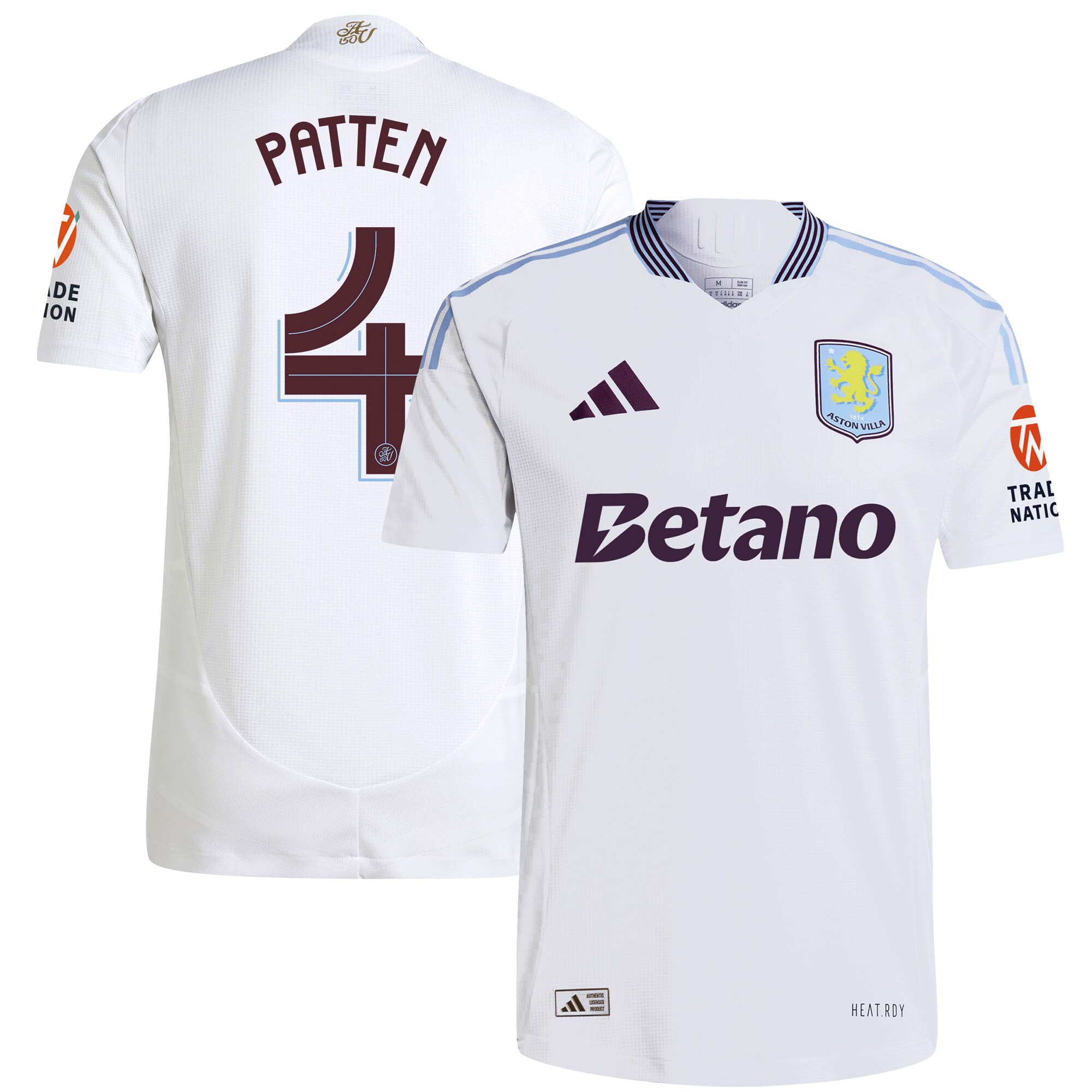 Aston Villa Jerseys - Official aston villa adidas away authentic shirt 2024-25 with patten 4 cup printing Collection for AVFC Fans