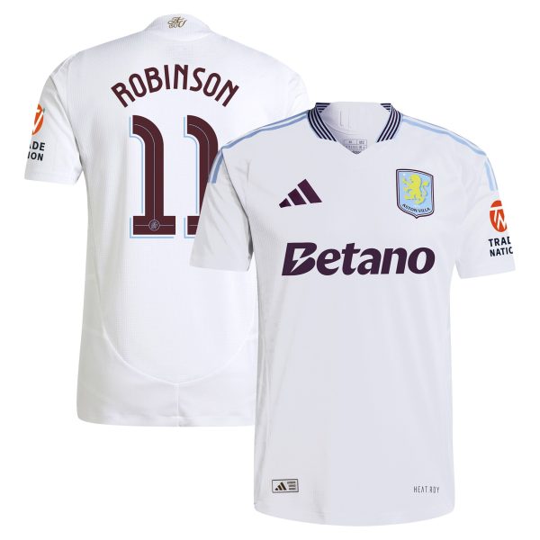 Aston Villa Jerseys - Official aston villa adidas away authentic shirt 2024-25 with robinson 11 cup printing Collection for AVFC Fans