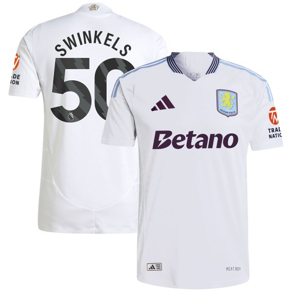 Aston Villa Jerseys - Official aston villa adidas away authentic shirt 2024-25 with swinkels 50 printing Collection for AVFC Fans