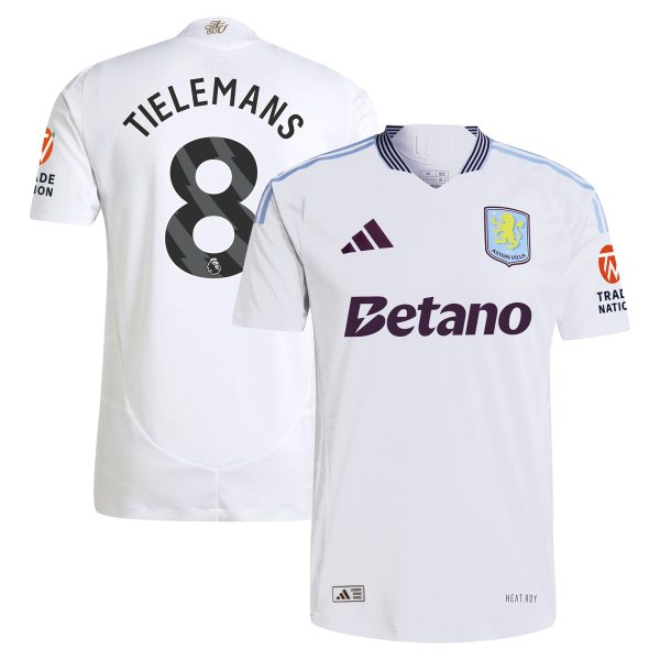Aston Villa Jerseys - Official aston villa adidas away authentic shirt 2024-25 with tielemans 8 printing Collection for AVFC Fans