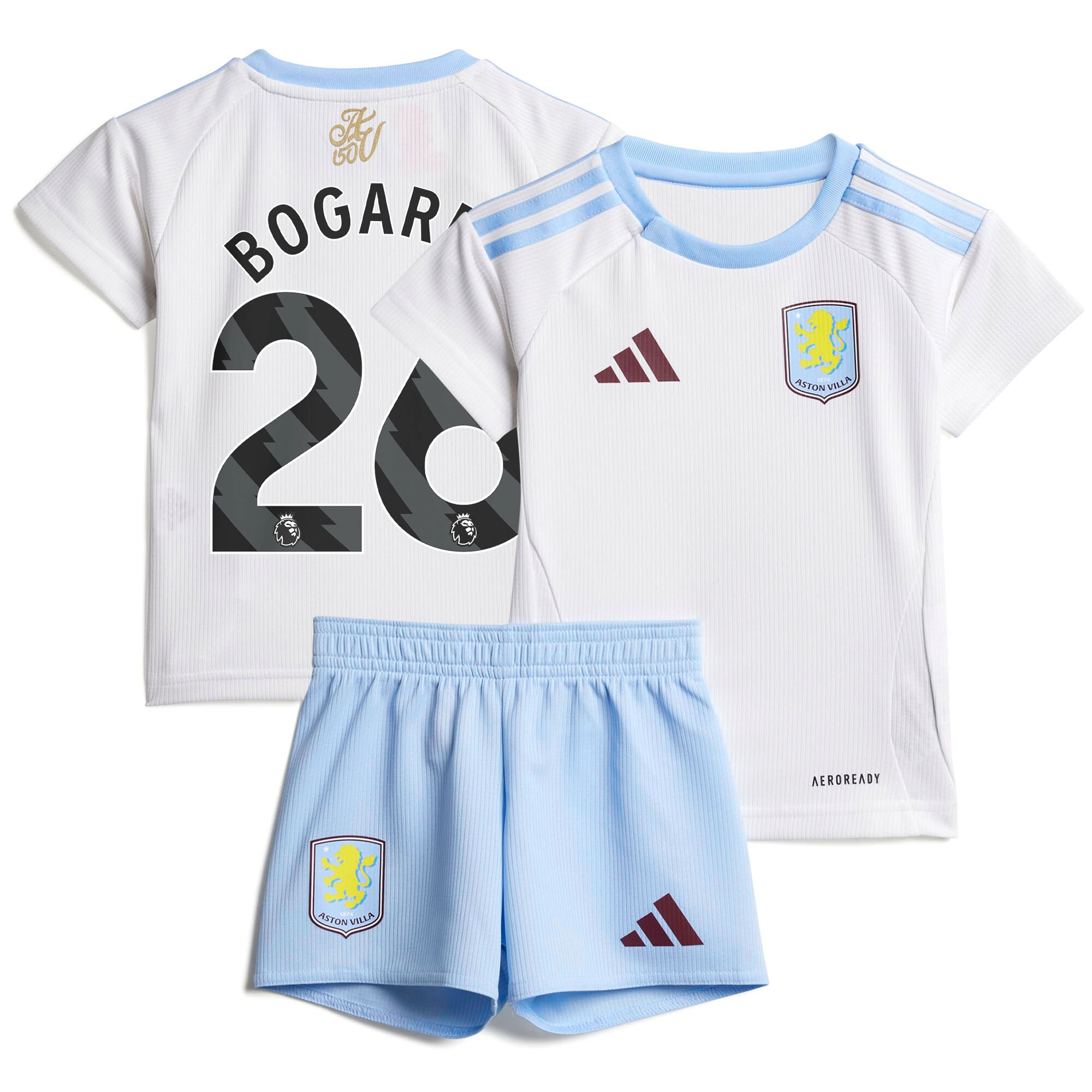 Aston Villa Jerseys - Official aston villa adidas away baby kit 2024-25 with bogarde 26 printing Collection for AVFC Fans