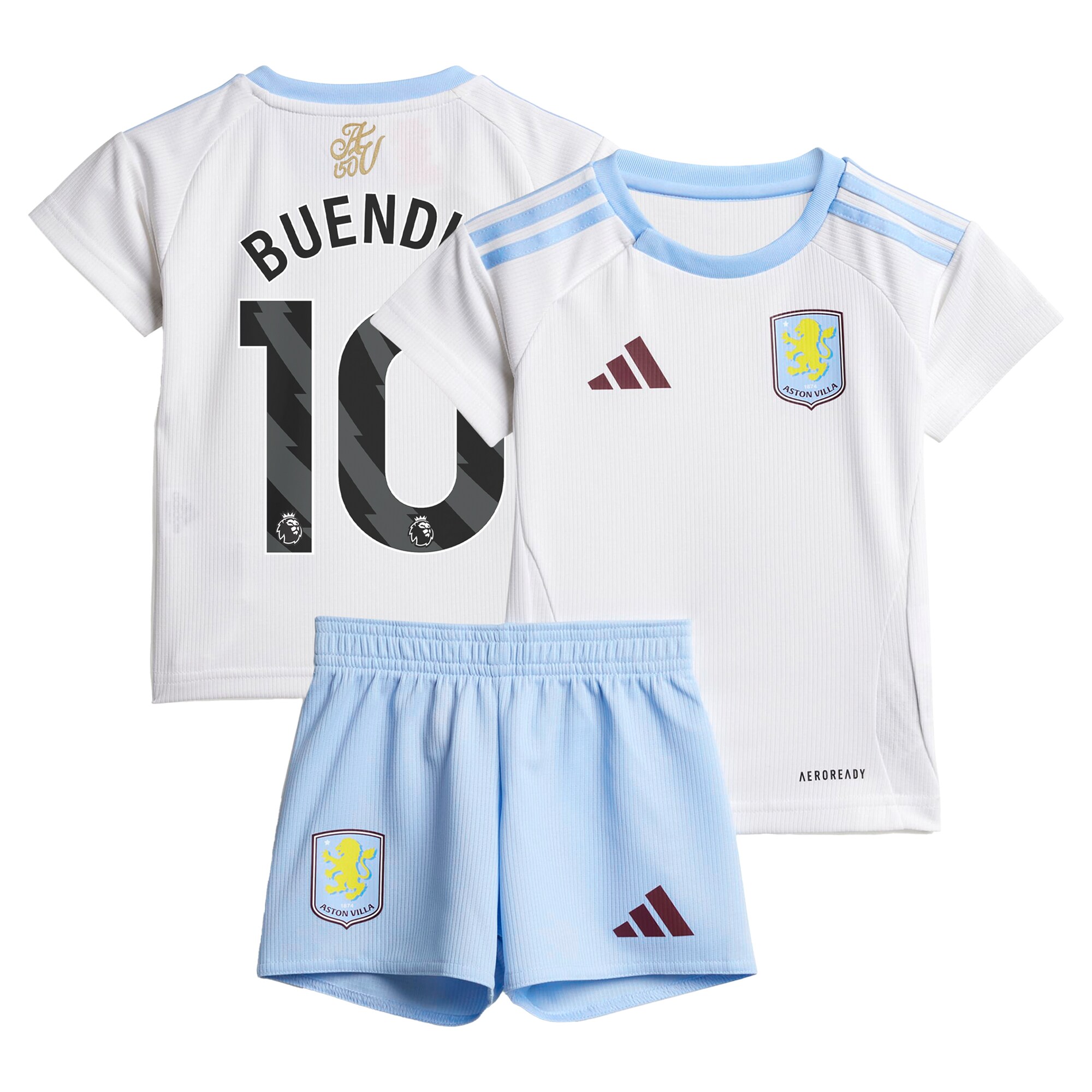 Aston Villa Jerseys - Official aston villa adidas away baby kit 2024-25 with buendia 10 printing Collection for AVFC Fans