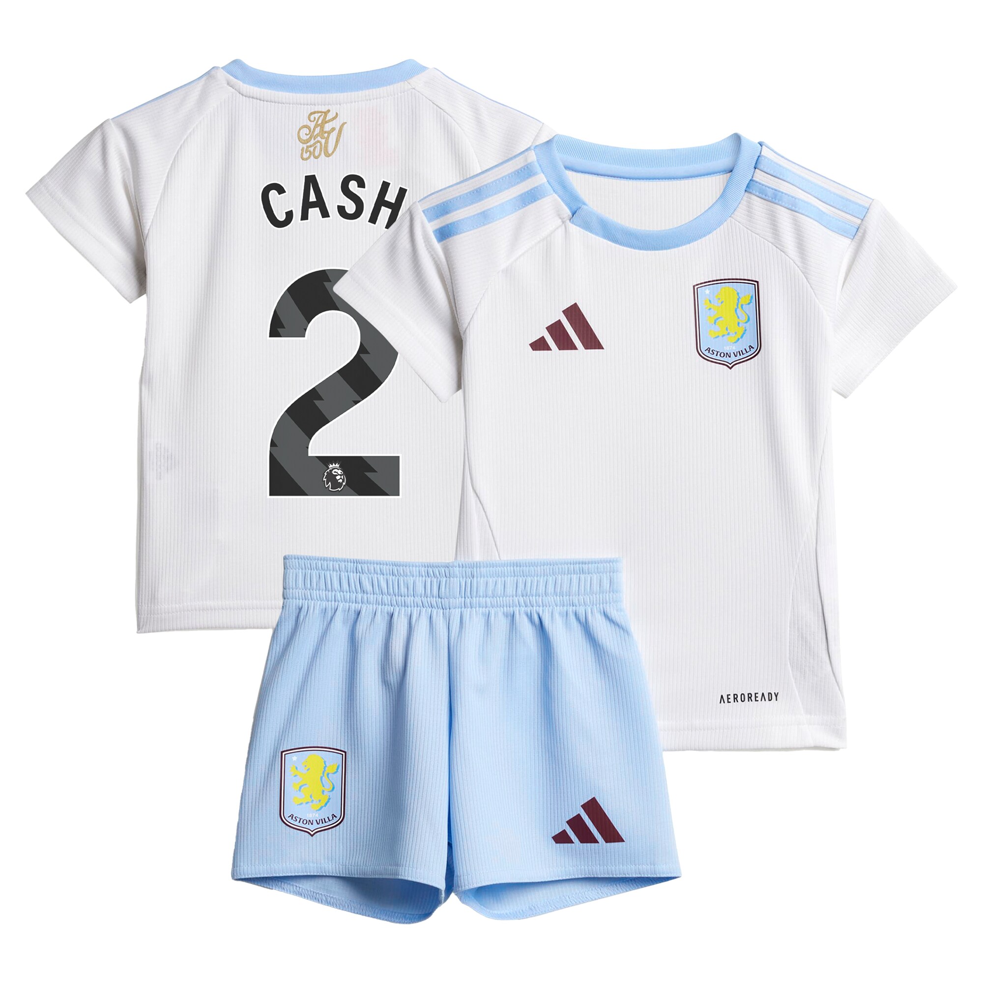 Aston Villa Jerseys - Official aston villa adidas away baby kit 2024-25 with cash 2 printing Collection for AVFC Fans