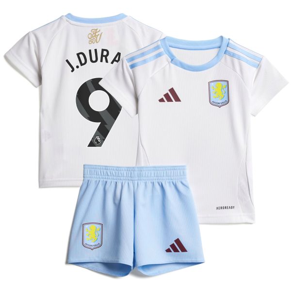 Aston Villa Jerseys - Official aston villa adidas away baby kit 2024-25 with j.duran 9 printing Collection for AVFC Fans