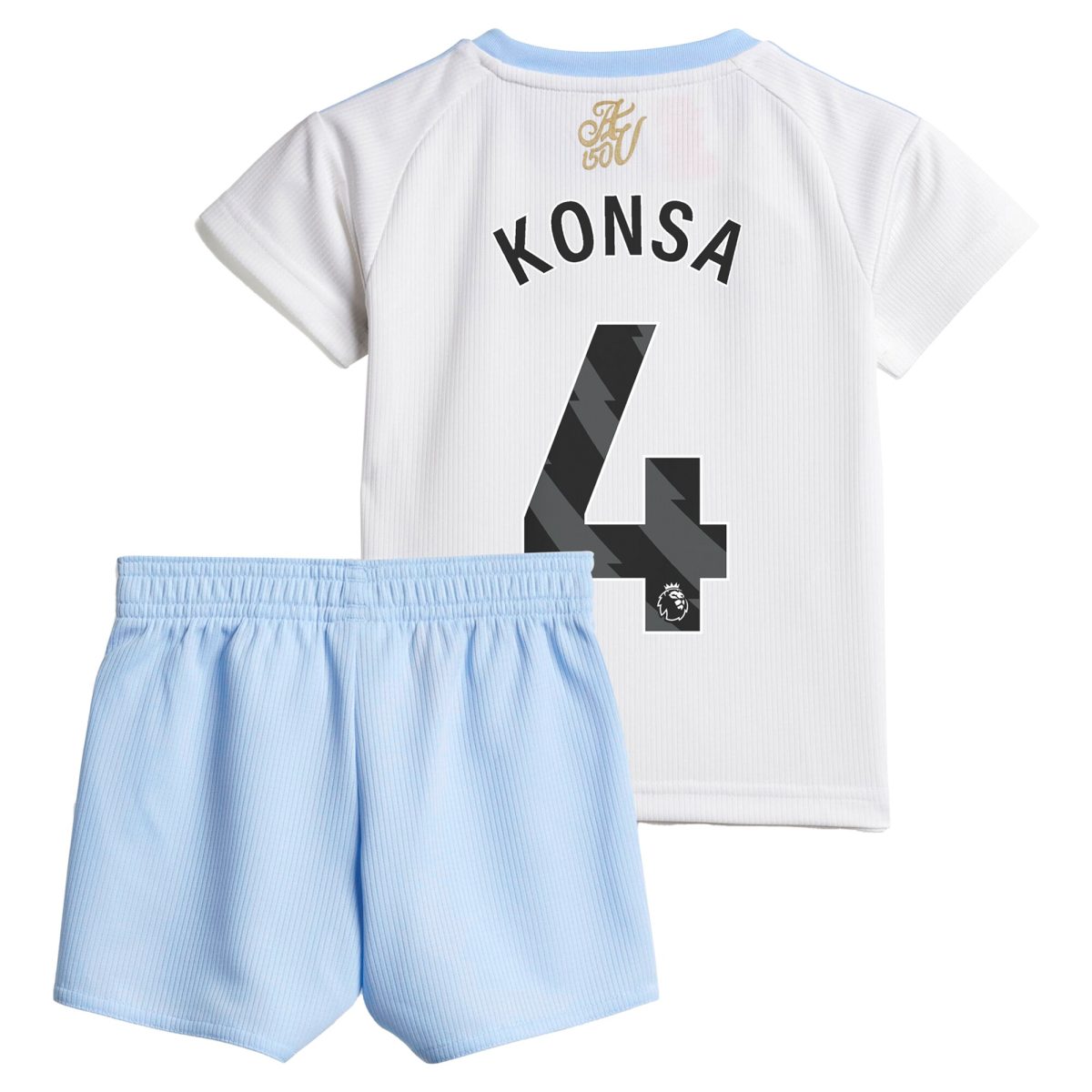 Aston Villa Jerseys - Official aston villa adidas away baby kit 2024-25 with konsa 4 printing Collection for AVFC Fans