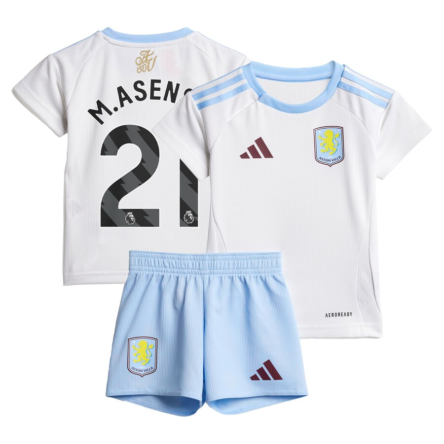 Aston Villa Jerseys - Official aston villa adidas away baby kit 2024-25 with m.asensio 21 printing Collection for AVFC Fans