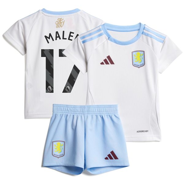 Aston Villa Jerseys - Official aston villa adidas away baby kit 2024-25 with malen 17 printing Collection for AVFC Fans