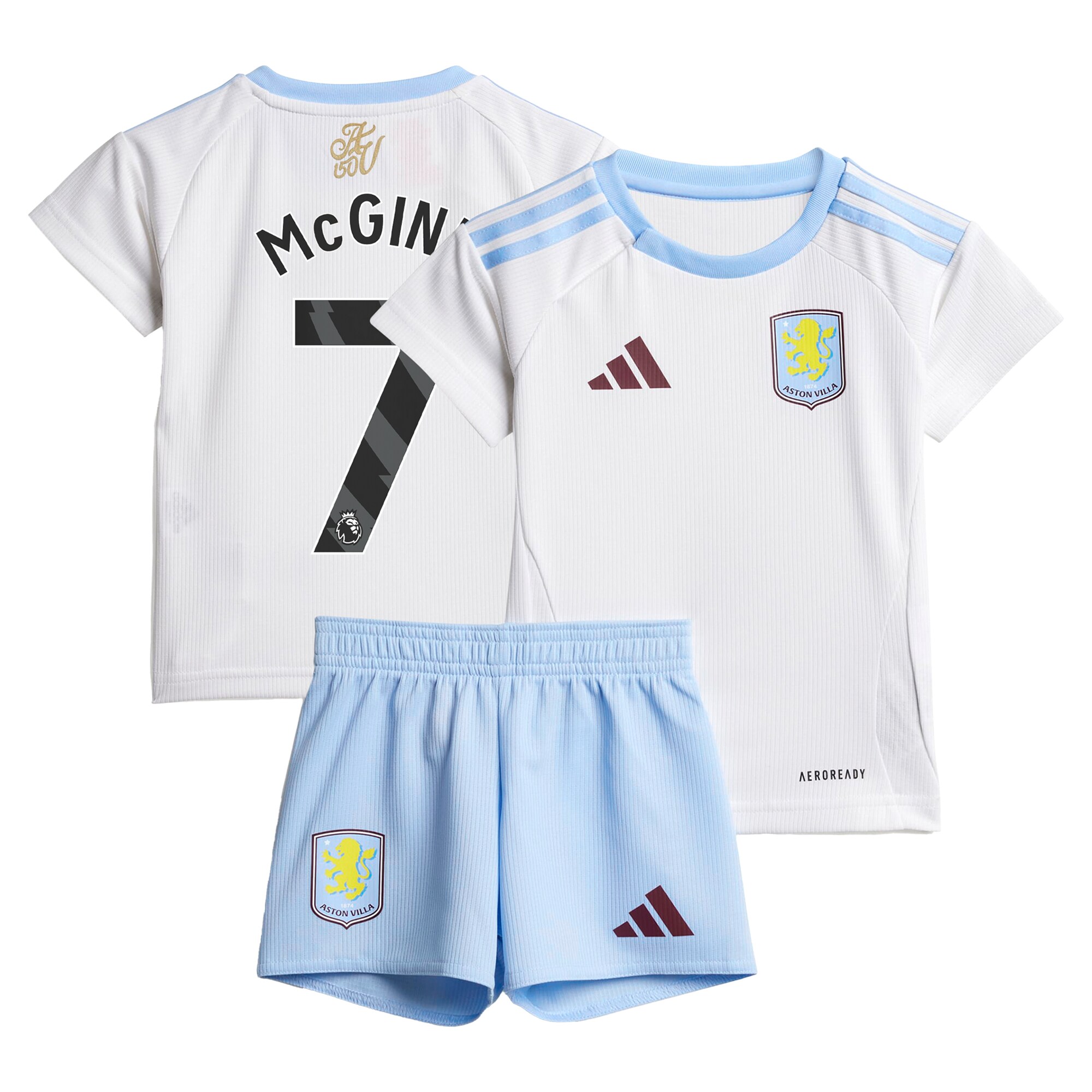 Aston Villa Jerseys - Official aston villa adidas away baby kit 2024-25 with mcginn 7 printing Collection for AVFC Fans