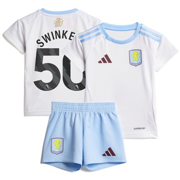 Aston Villa Jerseys - Official aston villa adidas away baby kit 2024-25 with swinkels 50 printing Collection for AVFC Fans