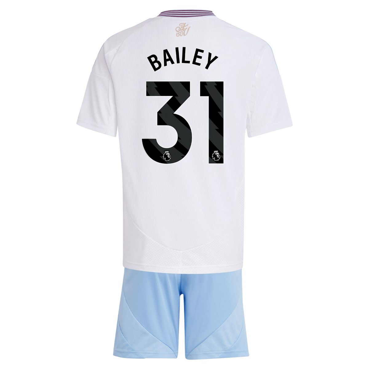 Aston Villa Jerseys - Official aston villa adidas away mini kit 2024-25 with bailey 31 printing Collection for AVFC Fans