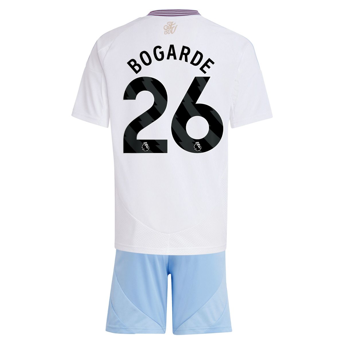 Aston Villa Jerseys - Official aston villa adidas away mini kit 2024-25 with bogarde 26 printing Collection for AVFC Fans