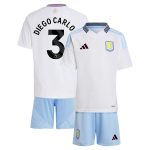 Aston Villa Jerseys - Official aston villa adidas away mini kit 2024-25 with diego carlos 3 printing Collection for AVFC Fans