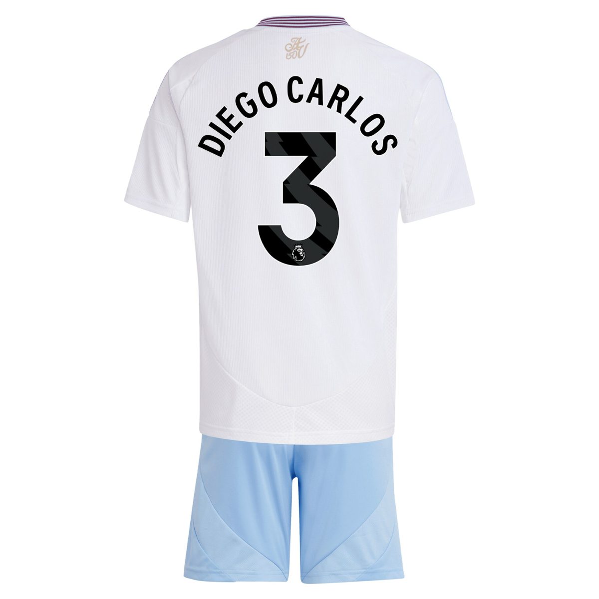 Aston Villa Jerseys - Official aston villa adidas away mini kit 2024-25 with diego carlos 3 printing Collection for AVFC Fans