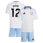 Aston Villa Jerseys - Official aston villa adidas away mini kit 2024-25 with digne 12 printing Collection for AVFC Fans