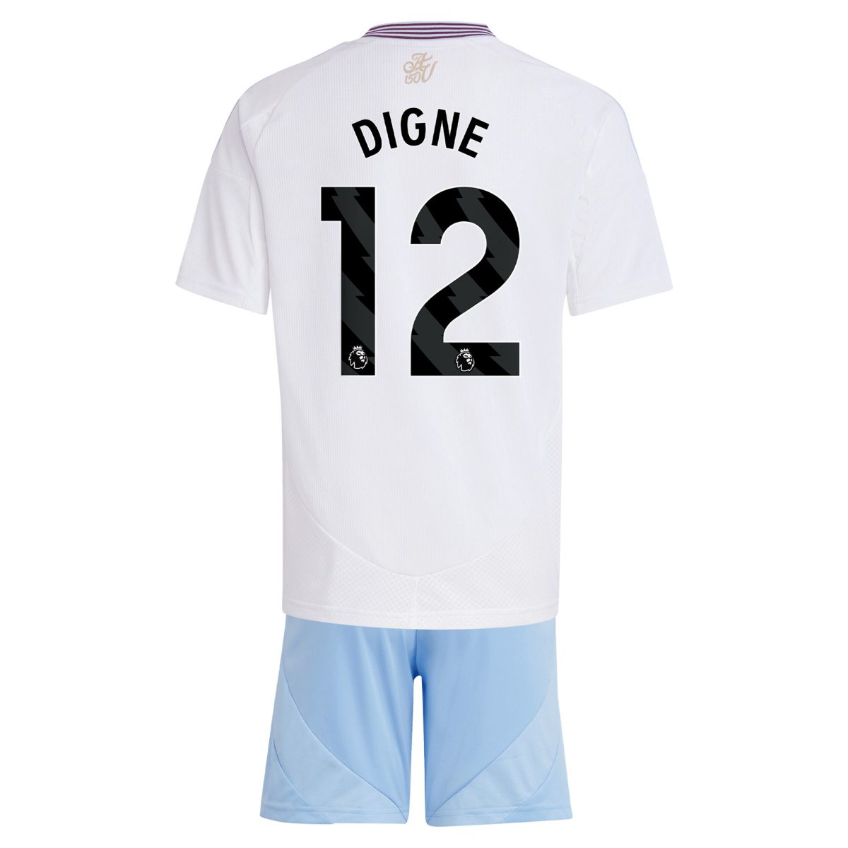 Aston Villa Jerseys - Official aston villa adidas away mini kit 2024-25 with digne 12 printing Collection for AVFC Fans