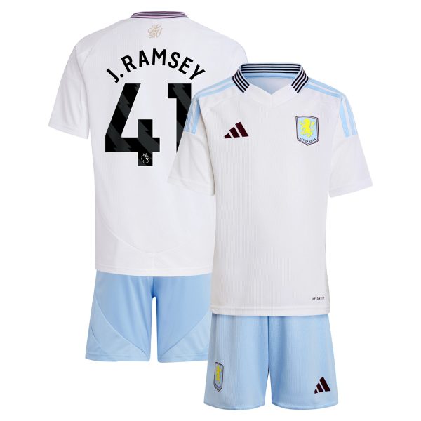 Aston Villa Jerseys - Official aston villa adidas away mini kit 2024-25 with j. ramsey 41 printing Collection for AVFC Fans