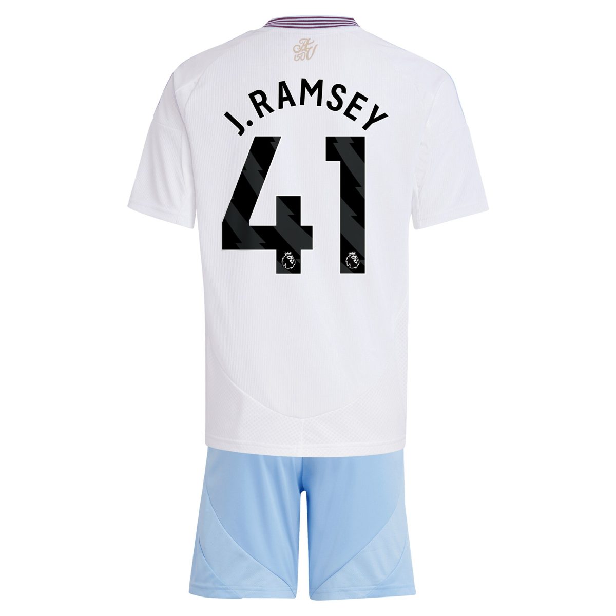 Aston Villa Jerseys - Official aston villa adidas away mini kit 2024-25 with j. ramsey 41 printing Collection for AVFC Fans