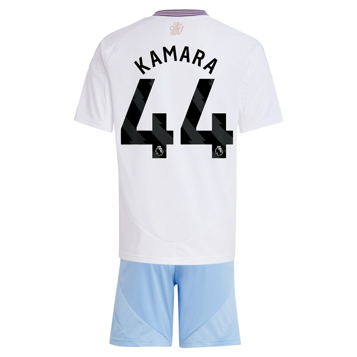 Aston Villa Jerseys - Official aston villa adidas away mini kit 2024-25 with kamara 44 printing Collection for AVFC Fans
